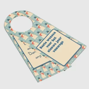 New Year's Card - Door Hanger - Retro Style