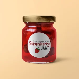Heerlijke verse aardbeienconfituur